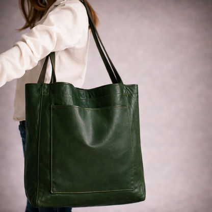 Women’s Multi Compartment Green Handbag