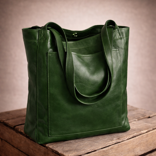 Women’s Multi Compartment Green Handbag