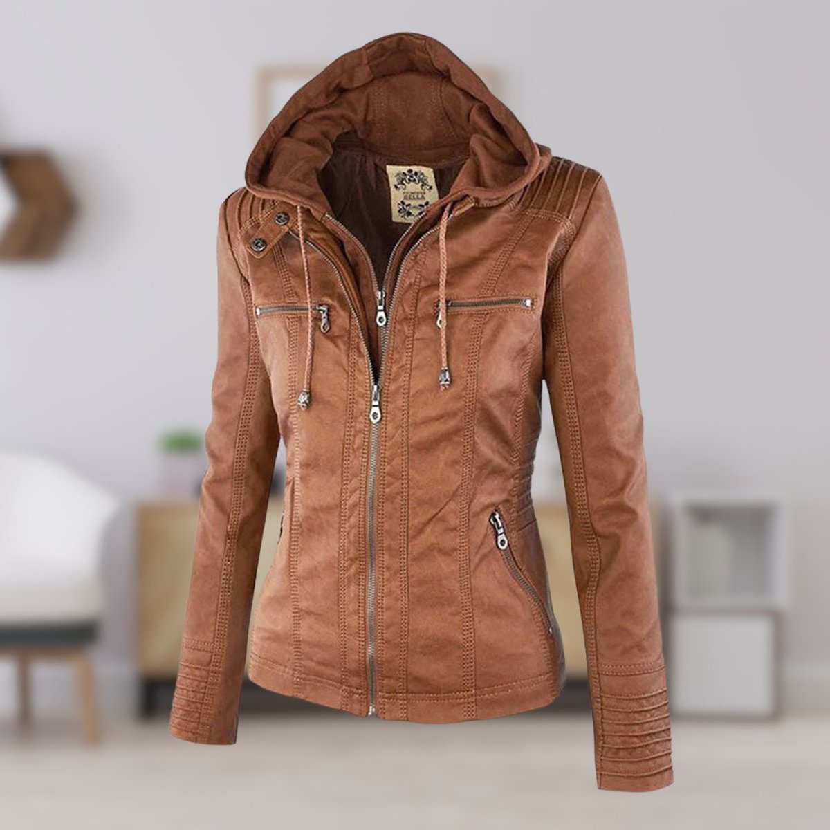 Women’s Zip-Front Biker Jacket