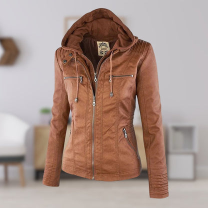 Women’s Zip-Front Biker Jacket