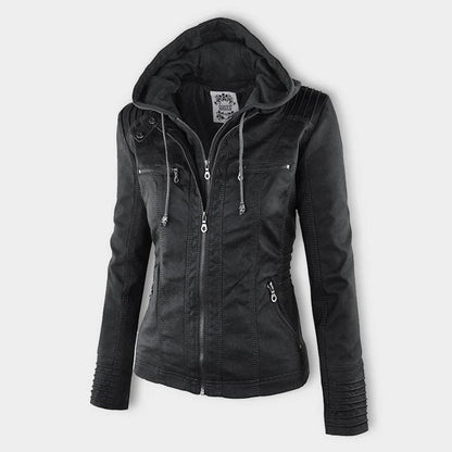 Women’s Zip-Front Biker Jacket