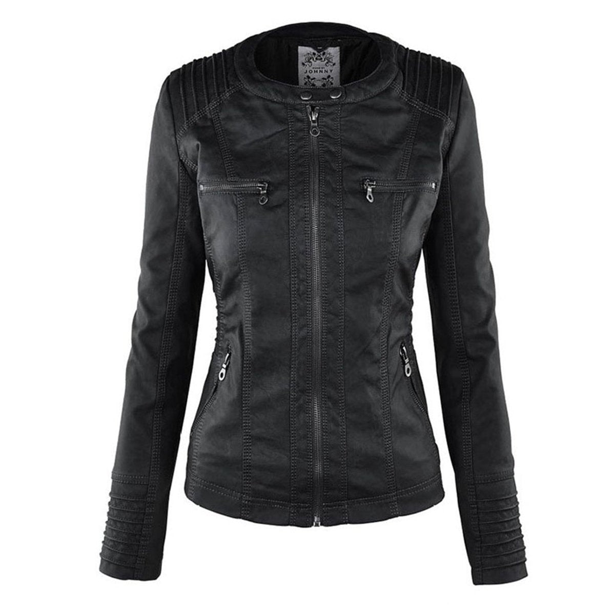 Women’s Zip-Front Biker Jacket
