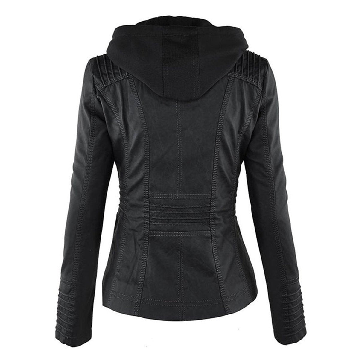 Women’s Zip-Front Fitted Moto Jacket