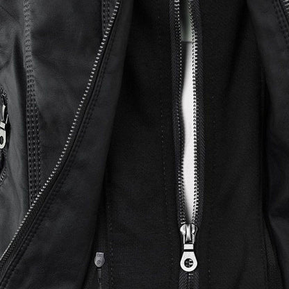 Women’s Zip-Front Biker Jacket