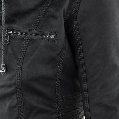 Women’s Zip-Front Biker Jacket