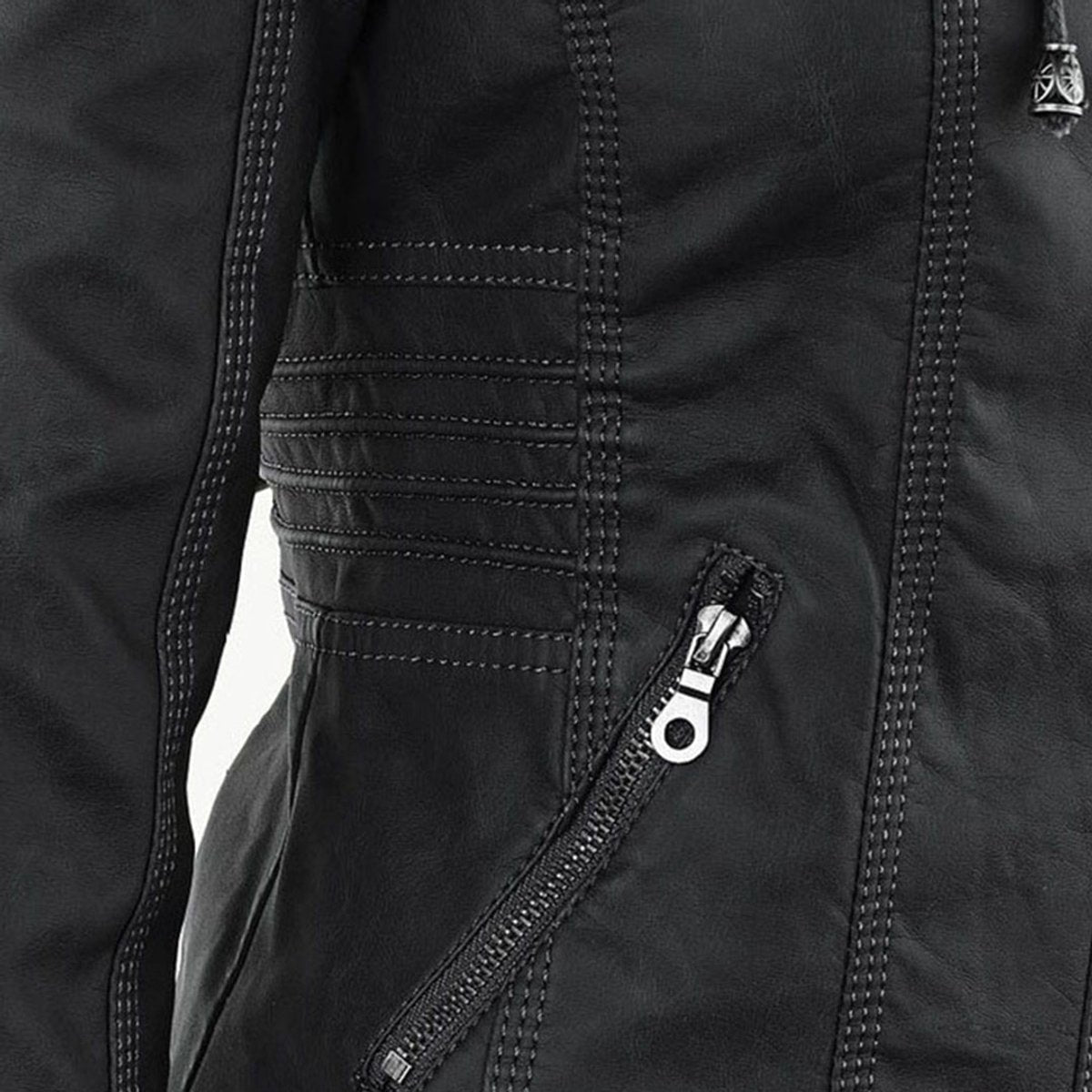 Women’s Zip-Front Biker Jacket