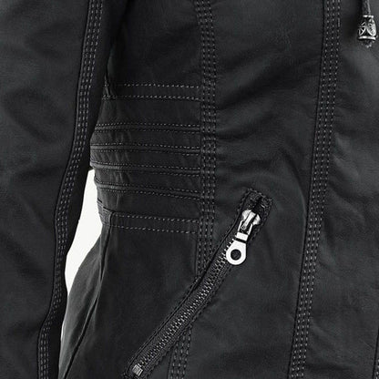Women’s Zip-Front Biker Jacket