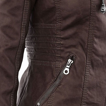 Women’s Zip-Front Biker Jacket