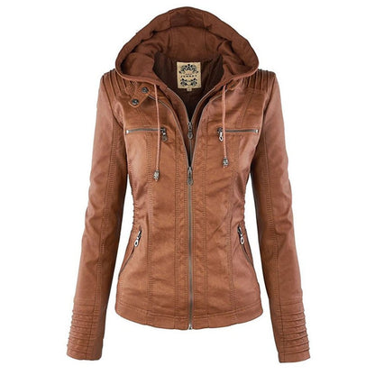 Women’s Zip-Front Fitted Moto Jacket