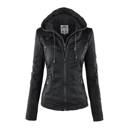Women’s Zip-Front Biker Jacket