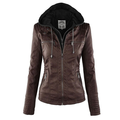 Women’s Zip-Front Fitted Moto Jacket